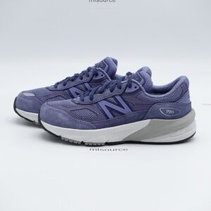 SLD NEW New Balance 990v6 Suede Sneakers PC990PP6 Purple Size 13.5 Little Kid's